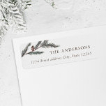 Watercolor Pine Branch Christmas Return Address<br><div class="desc">Custom-designed return address labels for the holiday season featuring elegant watercolor pine cone and pine branches design.</div>