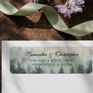 Watercolor pine Forest Wedding