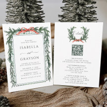 Watercolor Pine Garland Wedding All in One