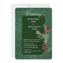 Watercolor PINE Green Modern Wedding 2
