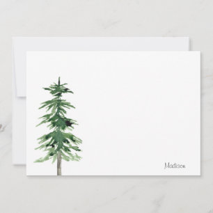 Watercolor Pine Tree Card