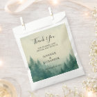 Watercolor pine tree forest Thank You wedding