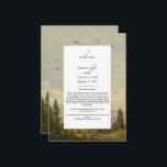 Watercolor Pine Tree Forest Wedding Itinerary  Programme<br><div class="desc">A beautiful rustic watercolor wedding design featuring a pine tree forest and mountains. An elegant design perfect for anyone who loves nature, trees, birds and watercolor illustrations and pine tree forest themed wedding stationery. A unique green rustic pine forest and mountain wedding itinerary program design with modern elements. Matching wedding...</div>