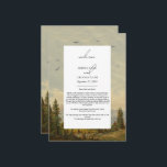 Watercolor Pine Tree Forest Wedding Itinerary  Programme<br><div class="desc">A beautiful rustic watercolor wedding design featuring a pine tree forest and mountains. An elegant design perfect for anyone who loves nature, trees, birds and watercolor illustrations and pine tree forest themed wedding stationery. A unique green rustic pine forest and mountain wedding itinerary program design with modern elements. Matching wedding...</div>