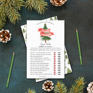 Watercolor Pine Tree Merry Little Baby Shower Game