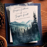 Watercolor Pine Tree Mountain Calligraphy Wedding Acrylic Invitations<br><div class="desc">Embrace the natural beauty of the outdoors with these enchanting acrylic wedding invitations. Featuring a serene watercolor landscape of pine trees and mountains, this design is perfect for rustic or nature-inspired weddings. Elegant calligraphy adds a touch of sophistication, making this invitation ideal for couples seeking a balance of rustic charm...</div>