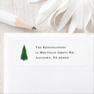 Watercolor Pine Tree Return Address Labels