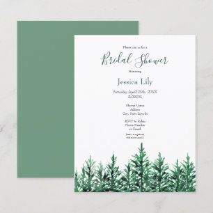 Watercolor Pine Trees Invitation