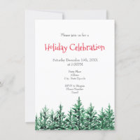 Watercolor Pine Trees