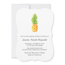 Watercolor Pineapple Bridal Shower