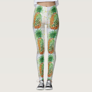 Watercolor Pineapple Leggings