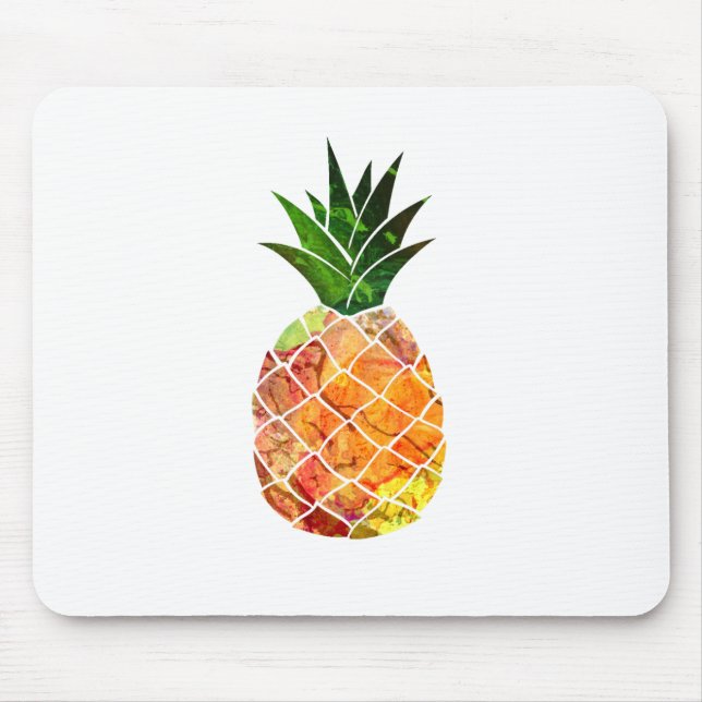 Watercolor Pineapple Mouse Mat (Front)
