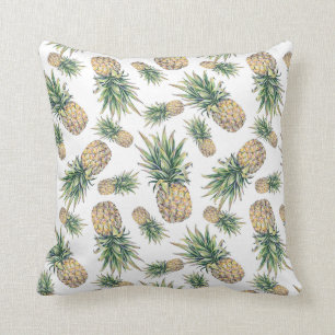 Watercolor Pineapple Pattern Cushion