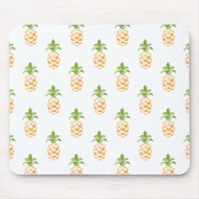 Watercolor Pineapple Pattern Mouse Mat (Front)