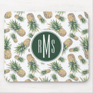 Watercolor Pineapple Pattern Mouse Mat