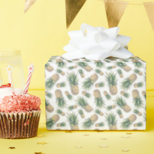 Watercolor Pineapple Pattern Wrapping Paper