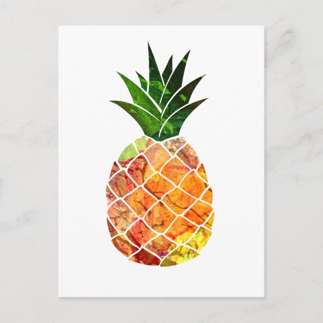 Watercolor Pineapple Postcard (Front)