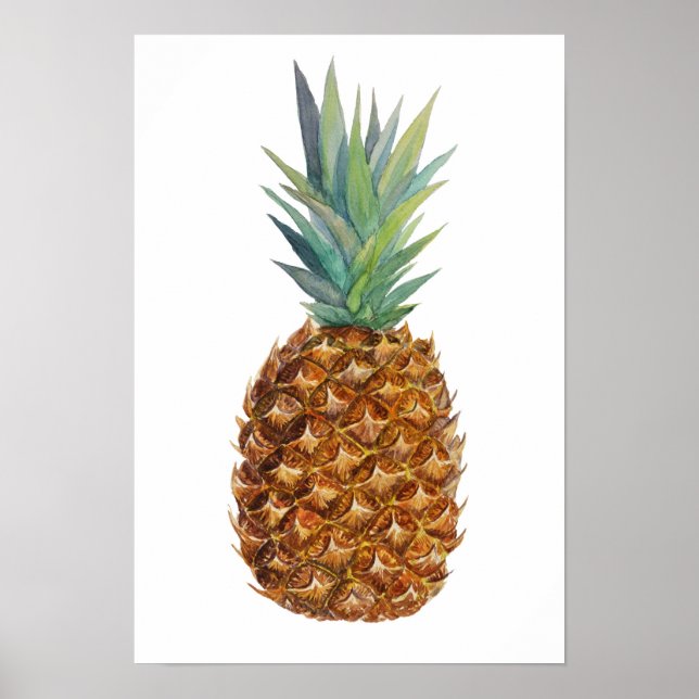 Watercolor pineapple poster (Front)