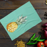 Watercolor Pineapple Summer Tropical Blue Tea Towel<br><div class="desc">This design was created through digital art. It may be personalised by clicking the customise button and changing the colour, adding a name, initials or your favourite words. Contact me at colorflowcreations@gmail.com if you with to have this design on another product. Purchase my original abstract acrylic painting for sale at...</div>