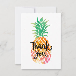 watercolor pineapple thank you script
