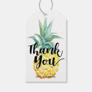 Watercolor Pineapple Thank You Tag