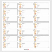 Watercolor Pineapples Guest Address  Labels