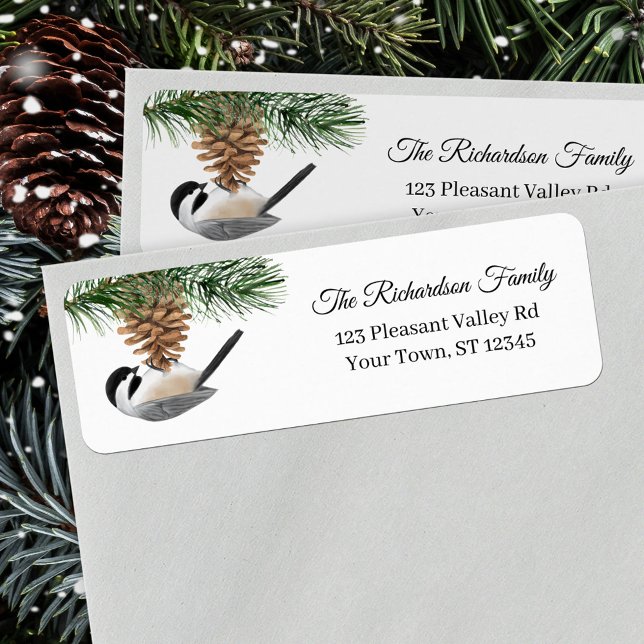 Watercolor Pinecone with Chickadee  (Creator Uploaded)