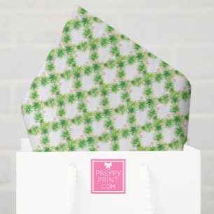 Watercolor Pink and Green Lights Garland Christmas Tissue Paper