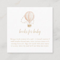Watercolor Pink Baby Shower Books for Baby Square