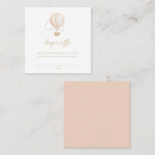 Watercolor Pink Baby Shower Diaper Raffle Card