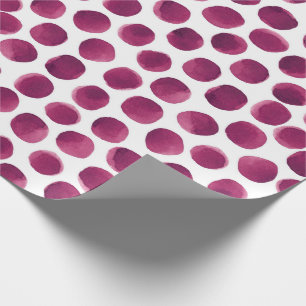 Watercolor Pink Blush Polka Dots Pattern Wrapping Paper