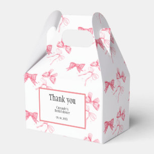 Watercolor Pink Bow Bachelorette Party Favour Box