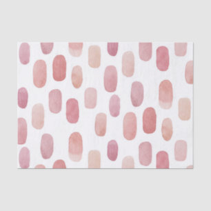Watercolor pink brush. Modern simple cute pattern Tissue Paper
