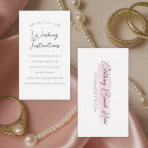 Watercolor Pink Brush Stroke Washing Instructions