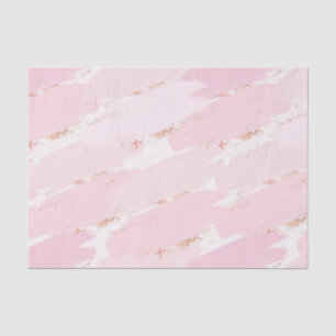 Watercolor Pink Brushstrokes with Rose Gold Foil Tissue Paper