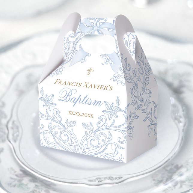  watercolor pink crest | Baptism Favour Box (Creator Uploaded)