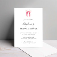 Watercolor Pink Dainty Bow Bridal Shower