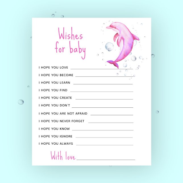 Watercolor pink dolphin - prayers for baby (Creator Uploaded)