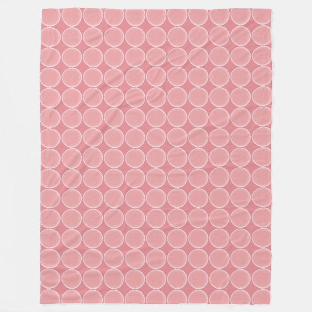 Watercolor Pink Dots Pattern Fleece Blanket (Front)