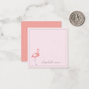 Watercolor Pink Flamingo Personalised Card