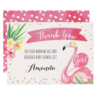 thank you template with flamingo images