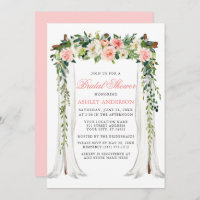 Watercolor Pink Floral Canopy Bridal Shower