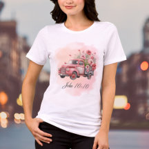 Watercolor Pink Floral Vintage Truck Bible Verse