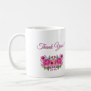 Watercolor Pink Flower Bouquet-Bridesmaid gifts- Coffee Mug