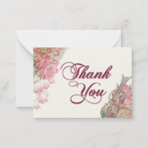 Watercolor Pink Flower Card