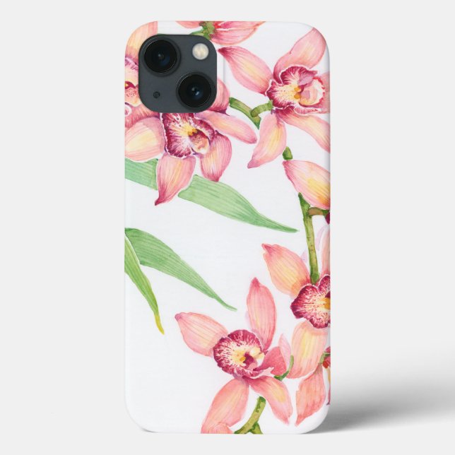 Watercolor Pink Flowers Case-Mate iPhone Case (Back)