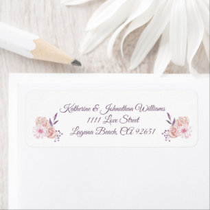 Watercolor Pink Flowers-Wedding-