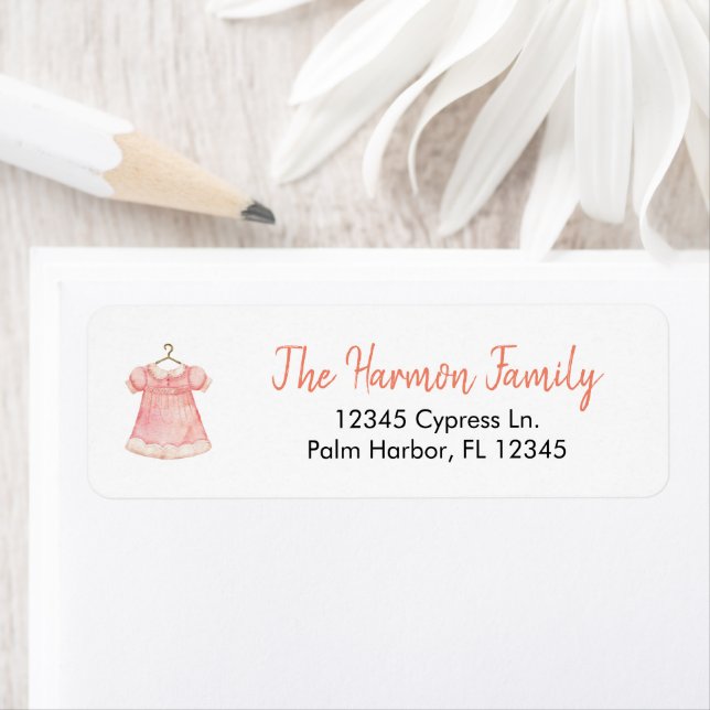 Watercolor Pink Girl Dress (Insitu)