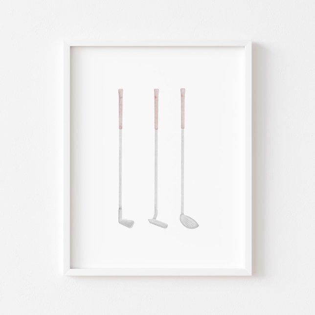 Watercolor Pink golf club poster (Creator Uploaded)