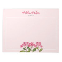 Watercolor Pink Hydrangea Lacecaps Illustration